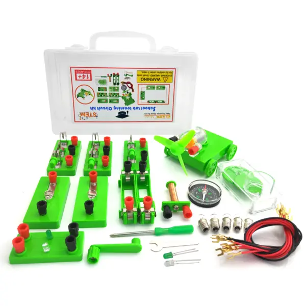 Electric circuit learning kit for kids - Interactive science experiment for STEM education.