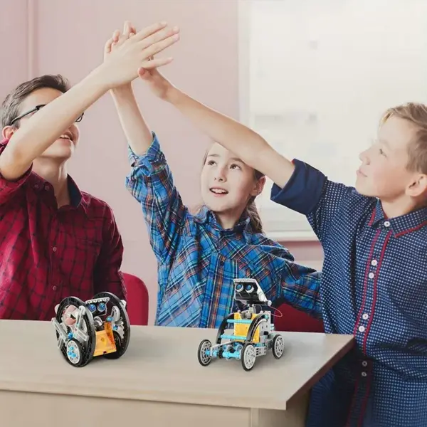 12-in-1 solar-powered robot kit for kids - Hands-on STEM learning with engineering and robotics.