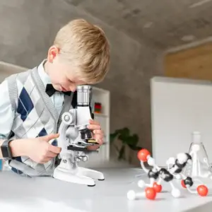 🔬 Beginner Microscope Kit – 100X-1200X Science Lab for Kids